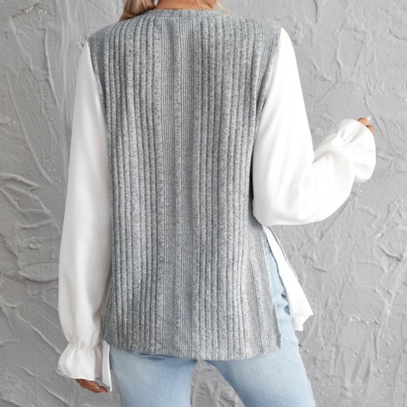 Minimalist Chic Flounce Sleeve Blouse - Picture 5 of 7